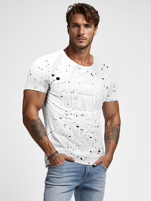 Men's T-shirt - White OZONEE JS/S016/1Z