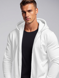 Men's Hoodie - White OZONEE JS/2008