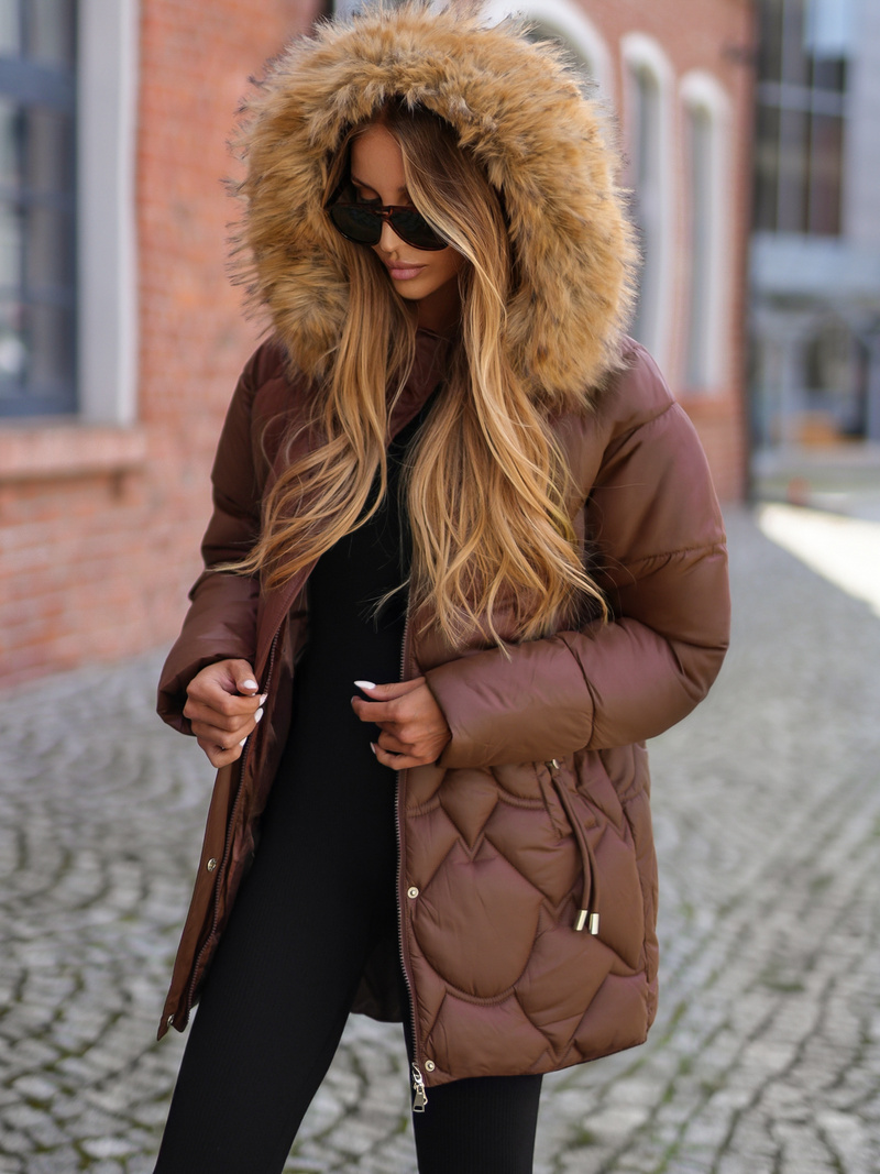 Women's Winter Jacket - Chocolate OZONEE JS/5M3332/158
