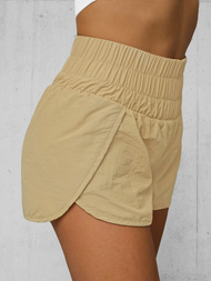 Women's sports shorts - beige OZONEE JS/XY24019S