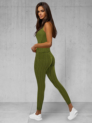 Two-piece tracksuit set khaki OZONEE JS/YW88037/7Z