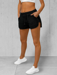 Women's sweat shorts - black OZONEE JS/8K951/3
