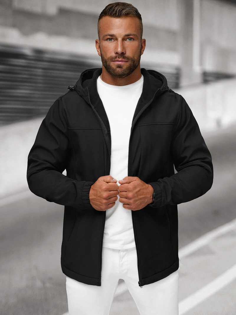 Men's Softshell Jacket - Black OZONEE JS/27B6523/3