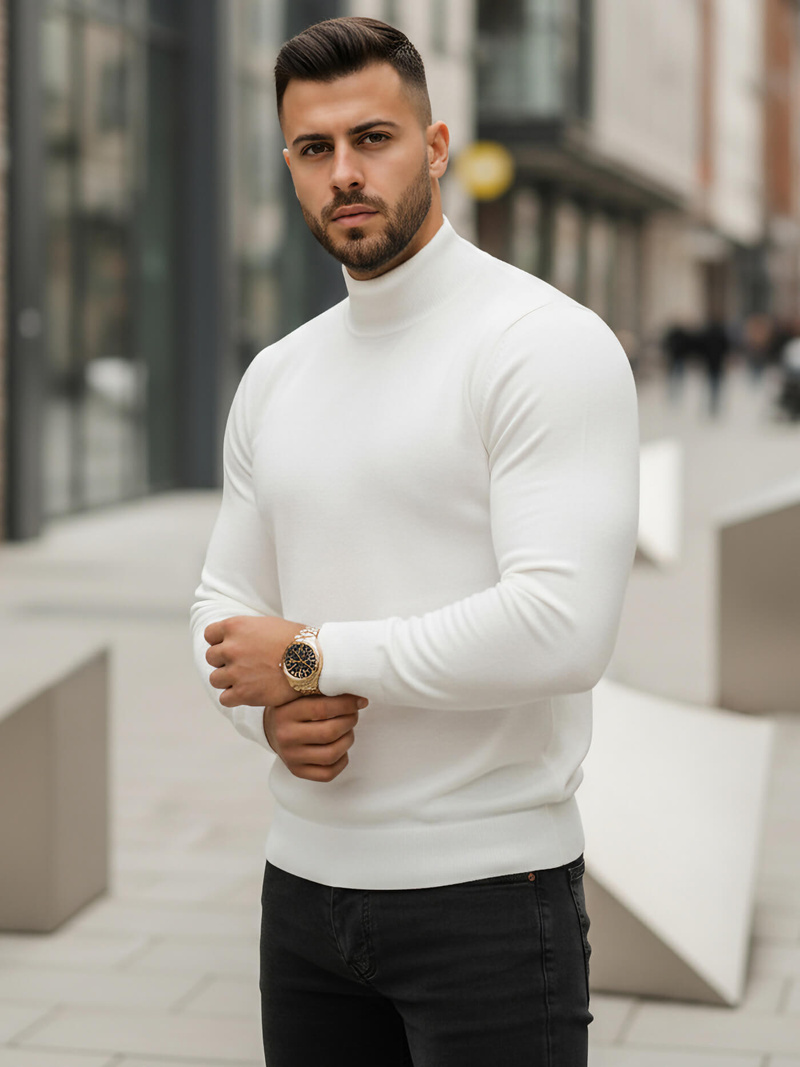 Men's Jumper - White OZONEE V/V24503