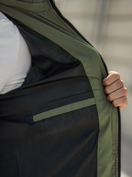 Men's Winter Jacket - Black/Green OZONEE JS/31M5083/136