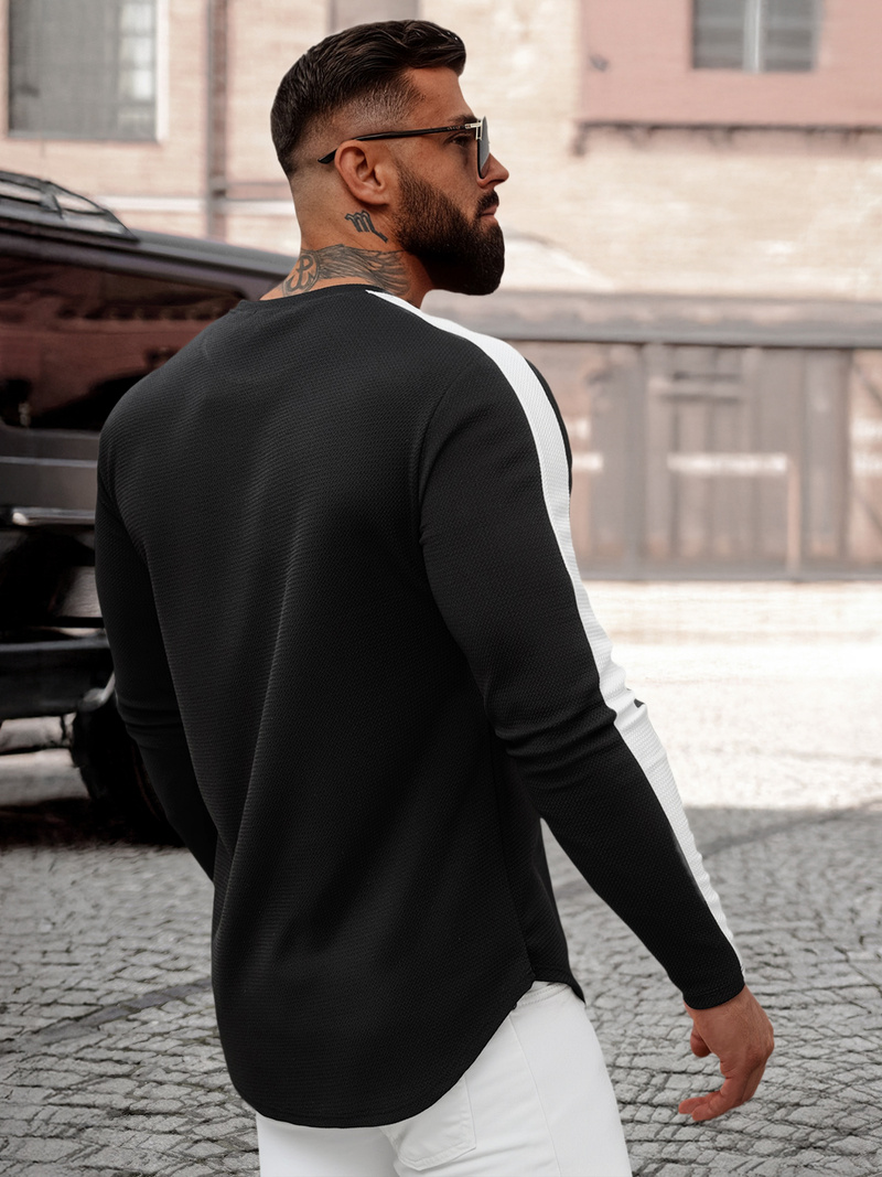 Men's Sweatshirt - Black OZONEE O/D7197