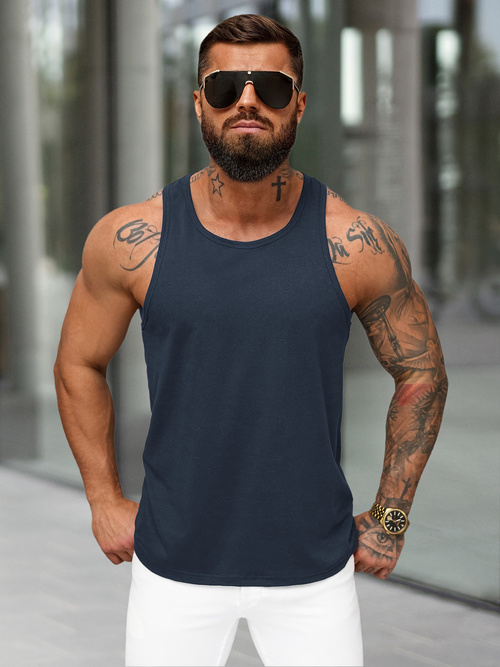Men's Tank Top - Navy Blue OZONEE JS/99002Z