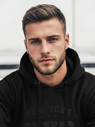 Men's Hoodie - Black OZONEE JS/8B1971/3