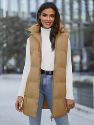 Women's Gilet - Camel OZONEE JS/M721/84Z