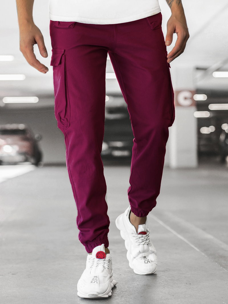 Men's Joggers - Burgundy OZONEE MACH/5012