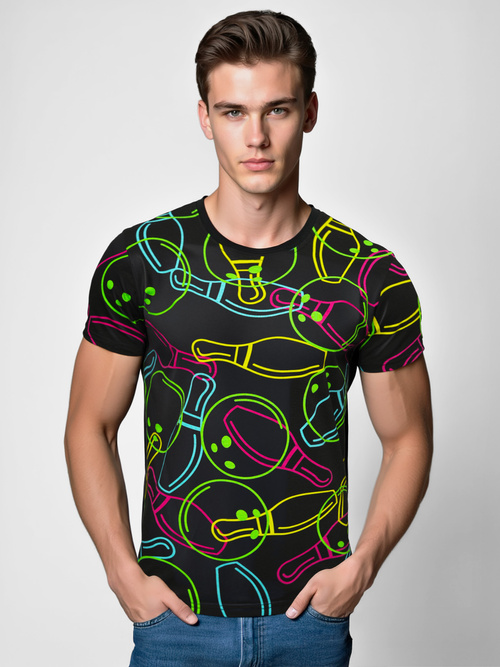 Men's T-shirt - Black OZONEE O/T1272/3Z