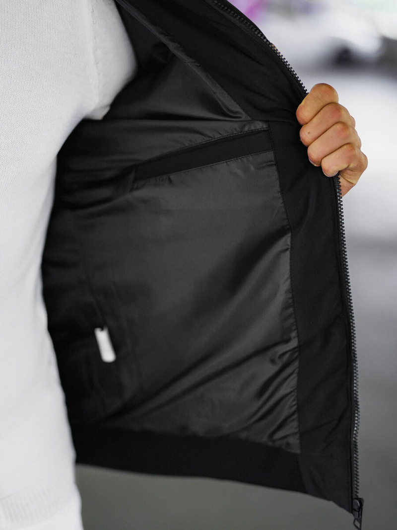 Men's Winter Jacket - White/Black OZONEE JS/31M5030/392Z