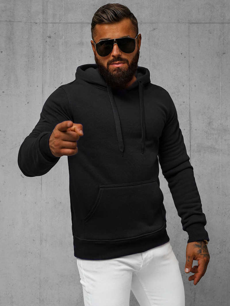 Men's Hoodie - Black OZONEE JS/2009Z