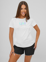 Women's T-shirt - White/Mint OZONEE JS/RJ77542