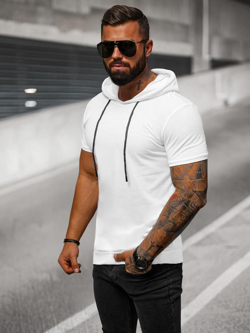 Men's T-shirt - White OZONEE JS/8T955/1