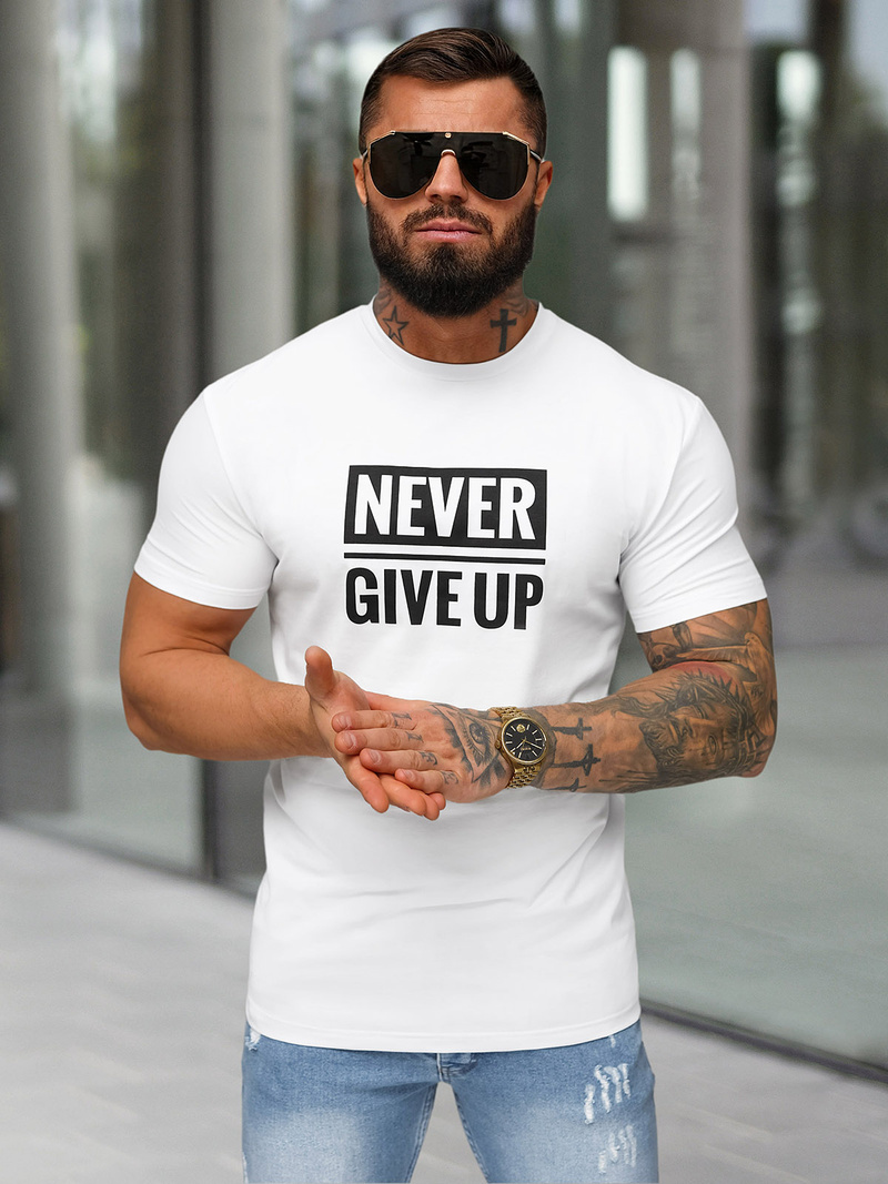 Men's T-shirt - White OZONEE NB/MT3133