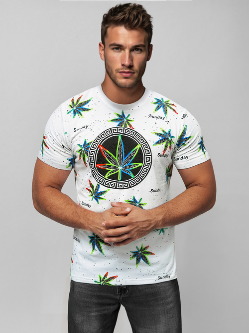 Men's T-shirt - White OZONEE O/T136/1Z