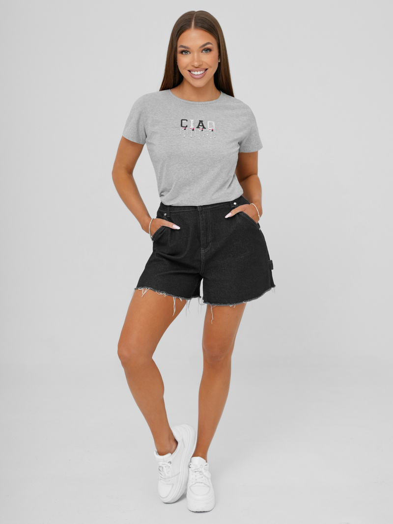 Women's t-shirt - grey OZONEE JS/RJ77542