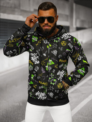 Men's Hoodie - Black OZONEE JS/8B1186/3