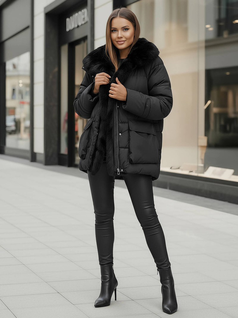 Women's Jacket - Black OZONEE JS/16M9185/392Z