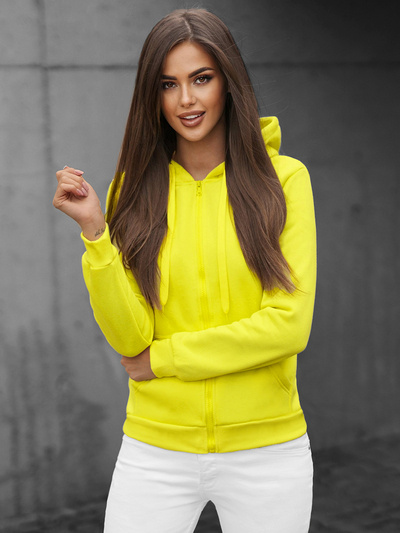 Women's Hoodie - Yellow neon OZONEE JS/W03Z