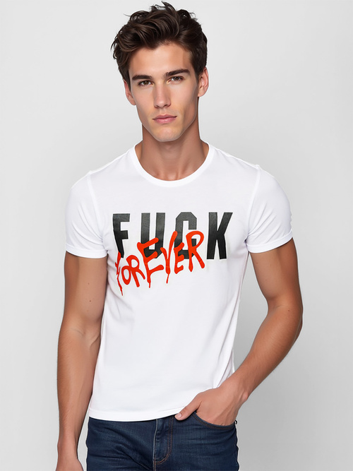 Men's T-shirt - White OZONEE O/T1267/1Z