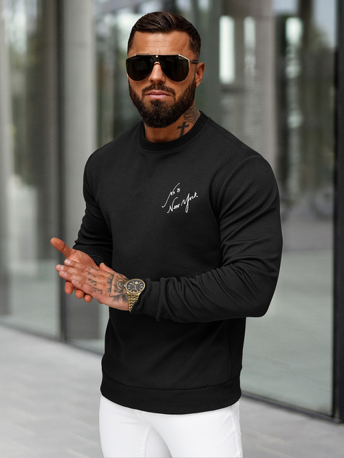 Men's Sweatshirt - Black OZONEE O/P2031Z
