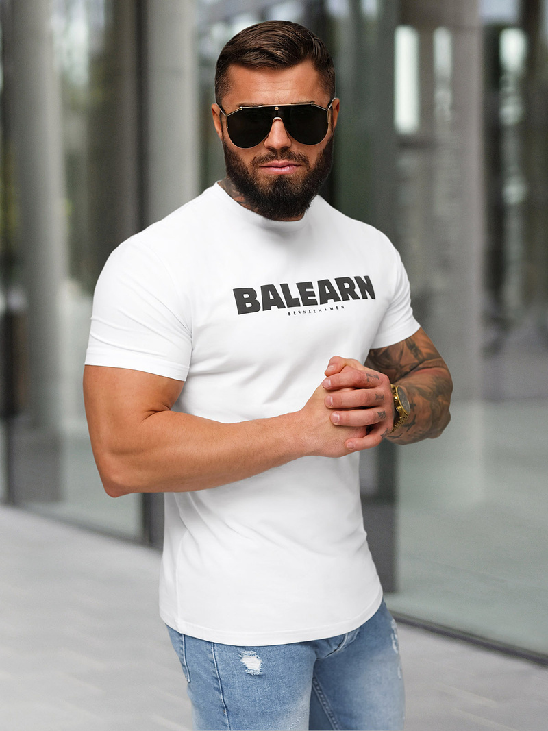Men's T-shirt - White OZONEE NB/MT3135