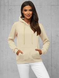 Women's Hoodie - Ecru OZONEE JS/W02/67Z