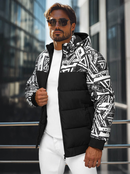 Men's Winter Jacket - Black OZONEE JS/31M5025/392Z