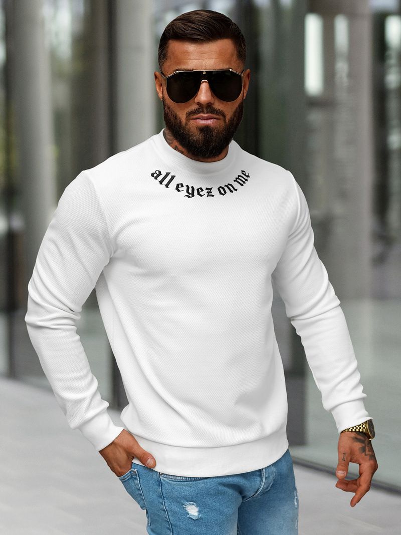 Men's Sweatshirt - White OZONEE O/P2027Z