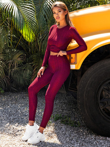 Two-piece tracksuit set Burgundy OZONEE O/22060Z