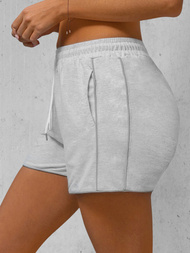 Women's sweat shorts - grey OZONEE JS/8K952/2