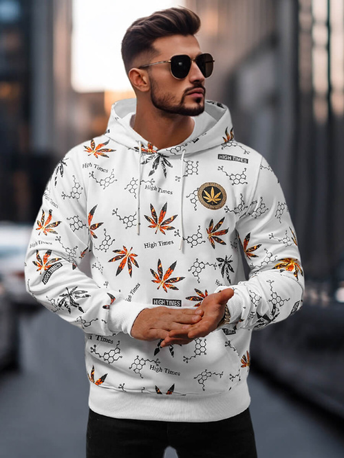 Men's Hoodie - White OZONEE O/B266Z