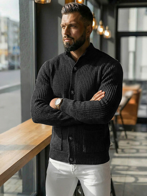 Men's Jumper - Black OZONEE NB/MM6020/4Z