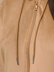 Women's Velour Tracksuit Set - Beige OZONEE JS/8C1176/91Z