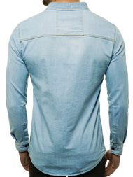 Men's Denim Shirt - Light Blue OZONEE R/3053