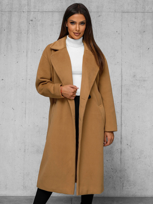 Women's coat - camel OZONEE JS/11Z8161
