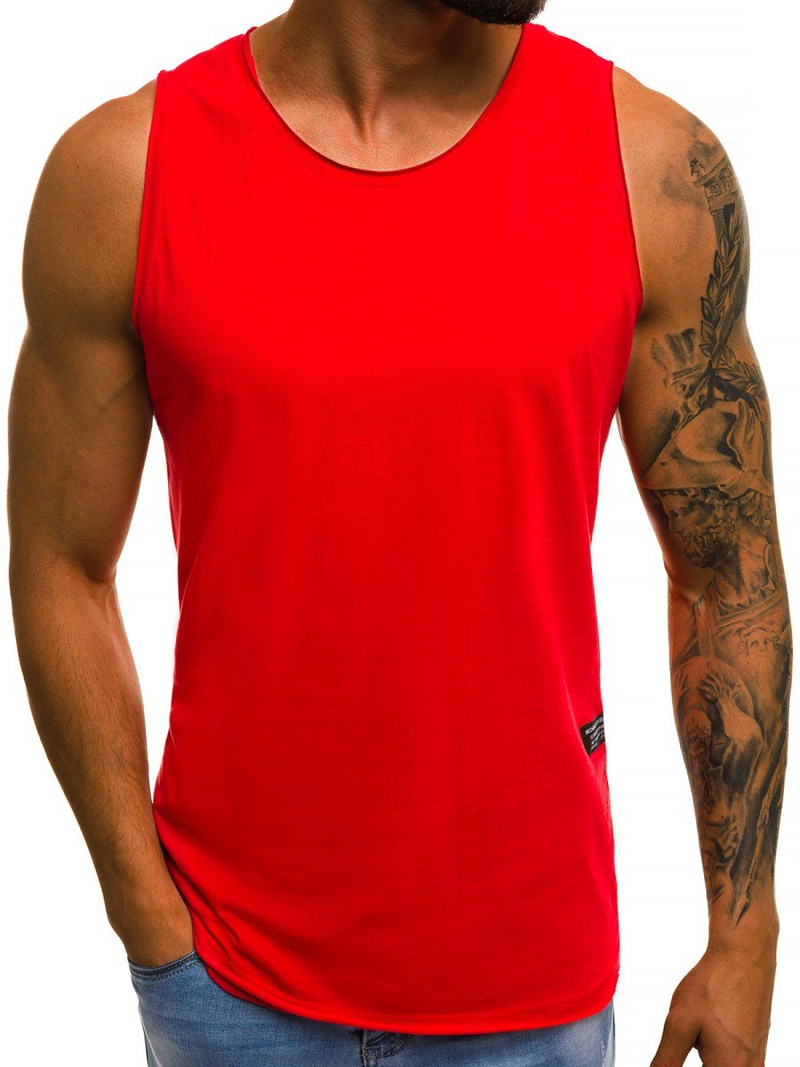 OZONEE O/1205 Men's Tank Top - Red
