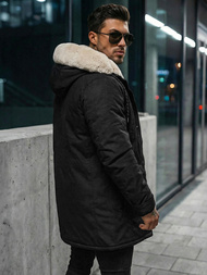 Men's Winter Jacket - Black OZONEE JS/5M120/392Z