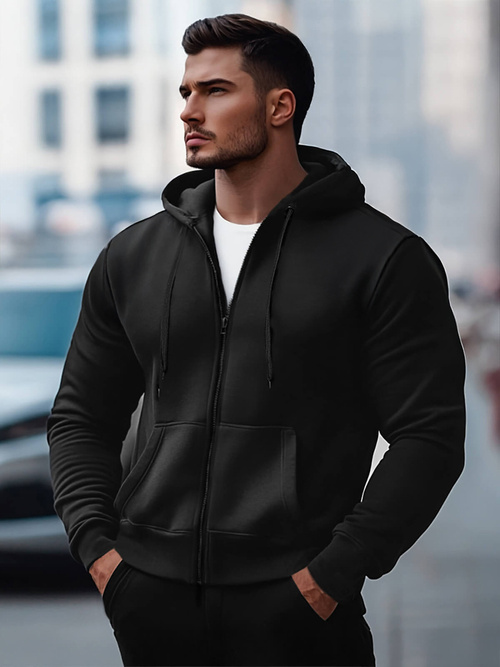 Men's Hoodie - Black OZONEE JS/2008Z