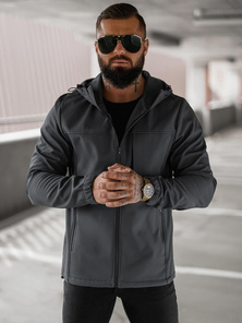 Men's Softshell Jacket - Dark Grey OZONEE JS/27B6523/5Z