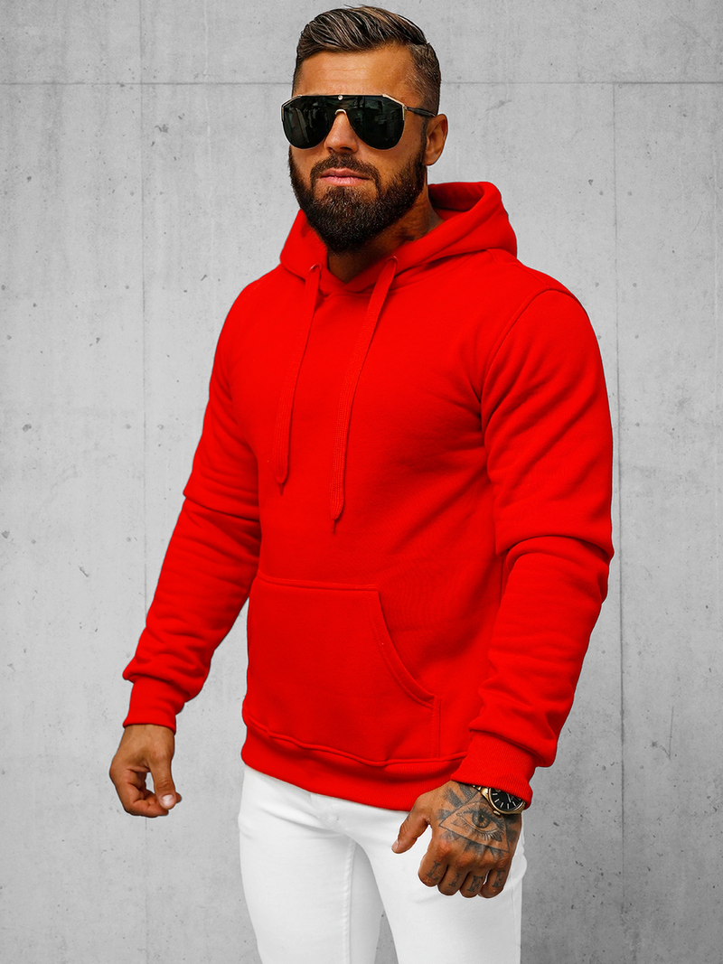 Men's Hoodie - Red OZONEE JS/2009Z
