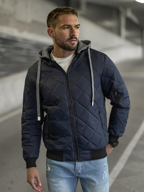 Men's Jacket - Navy Blue OZONEE JS/8M986/215Z
