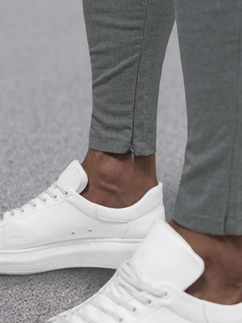 Men's chinos - dark grey OZONEE DJ/3300