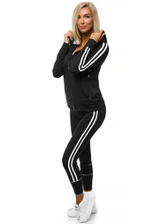Women's three-piece tracksuit set Black OZONEE O/2924