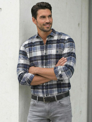 Men's Shirt - Navy Blue OZONEE V/V175Z