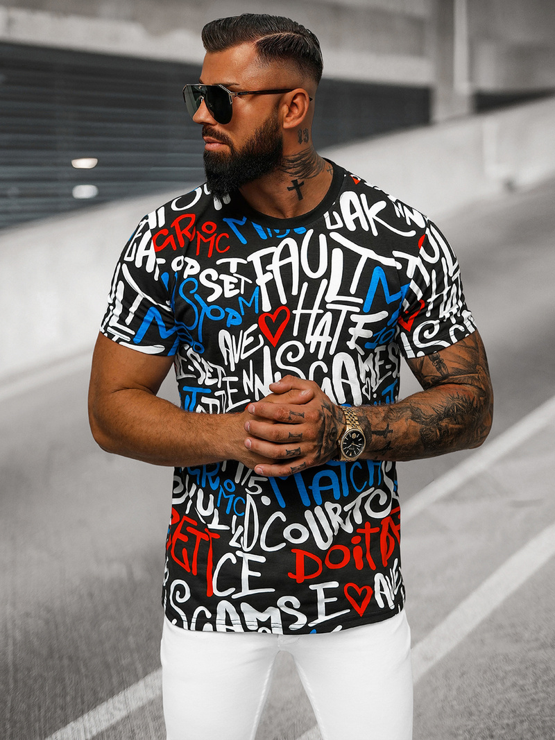 Men's T-shirt - Black OZONEE O/T1271/3