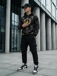 Men's Hoodie - Black OZONEE O/B267Z