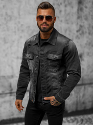 Men's Denim Jacket Black OZONEE NB/MJ506NZ